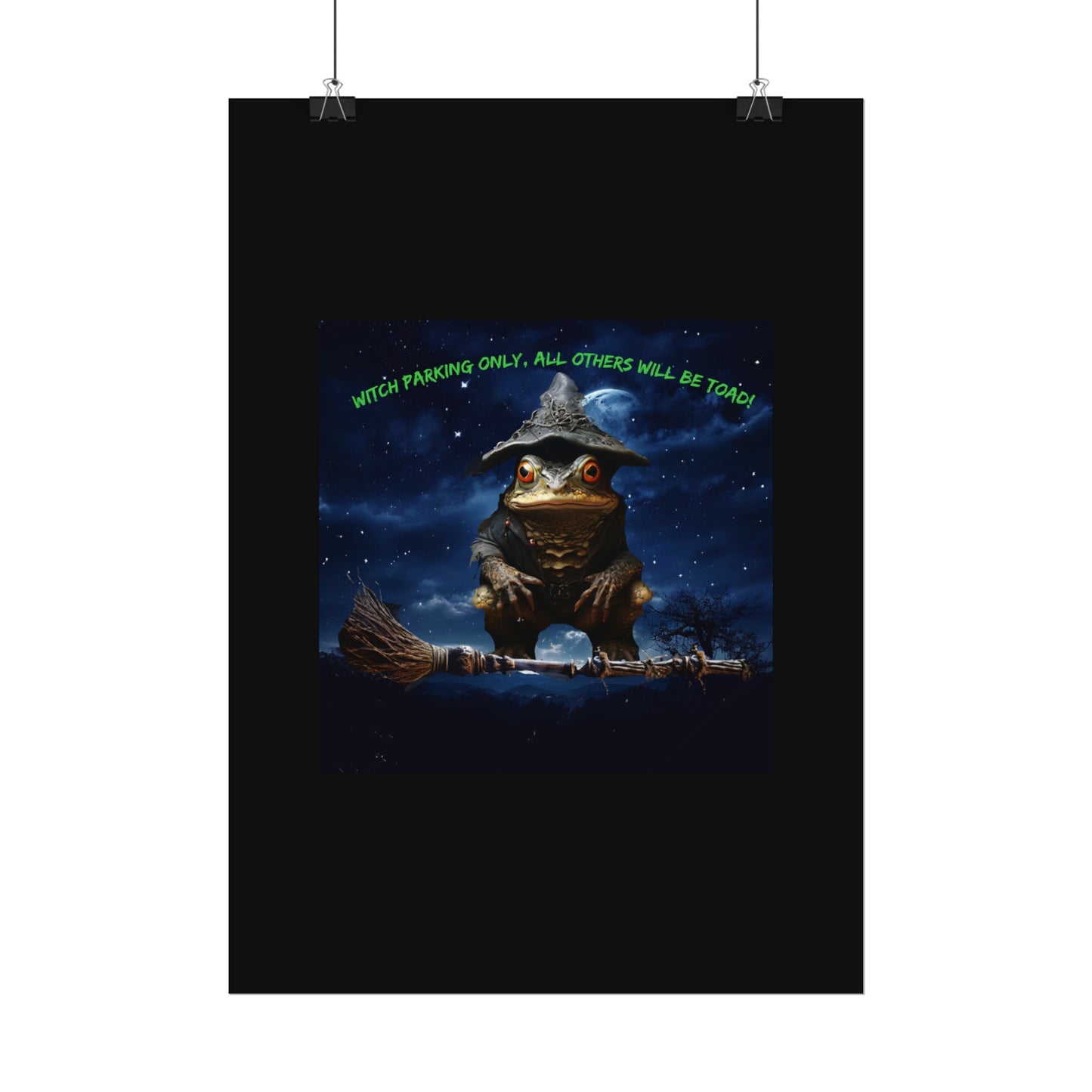 Witch Parking Only Toad Rolled Posters