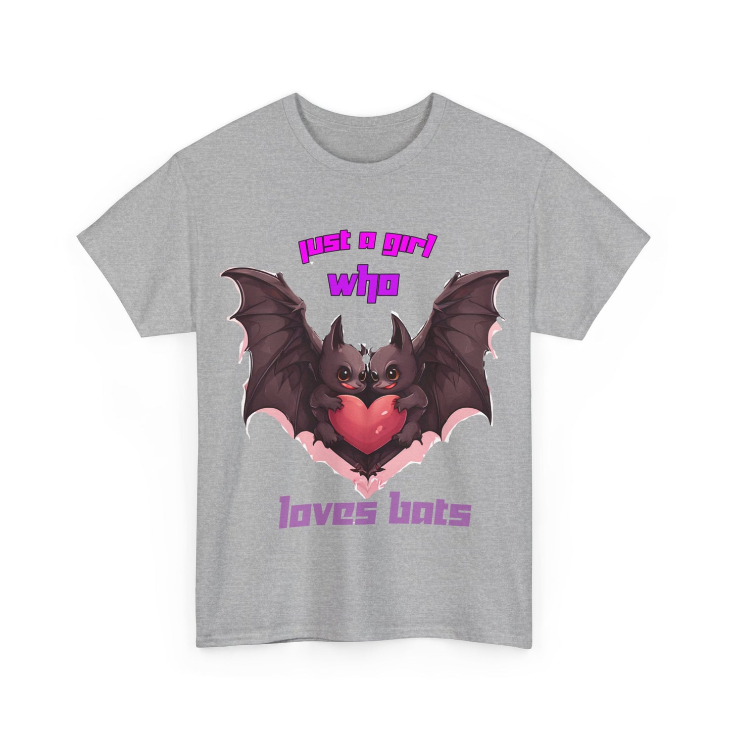 Just a Girl Who Loves Bats Unisex Heavy Cotton Tee