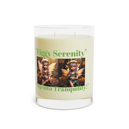 Figgy Serenity Scented Candle - 11oz Full Glass - Sip into Tranquility!