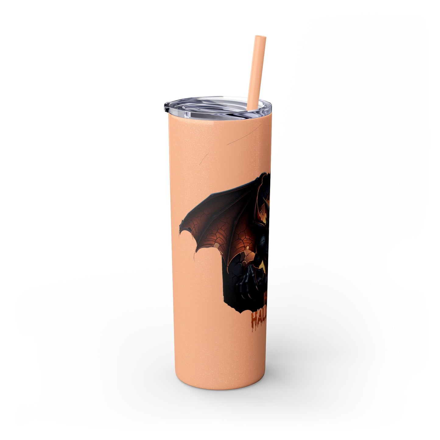 Halloween Gargoyle Skinny Tumbler with Straw, Spooky Drinkware, Perfect for Parties, Fall Decor, Trick or Treat Gifts