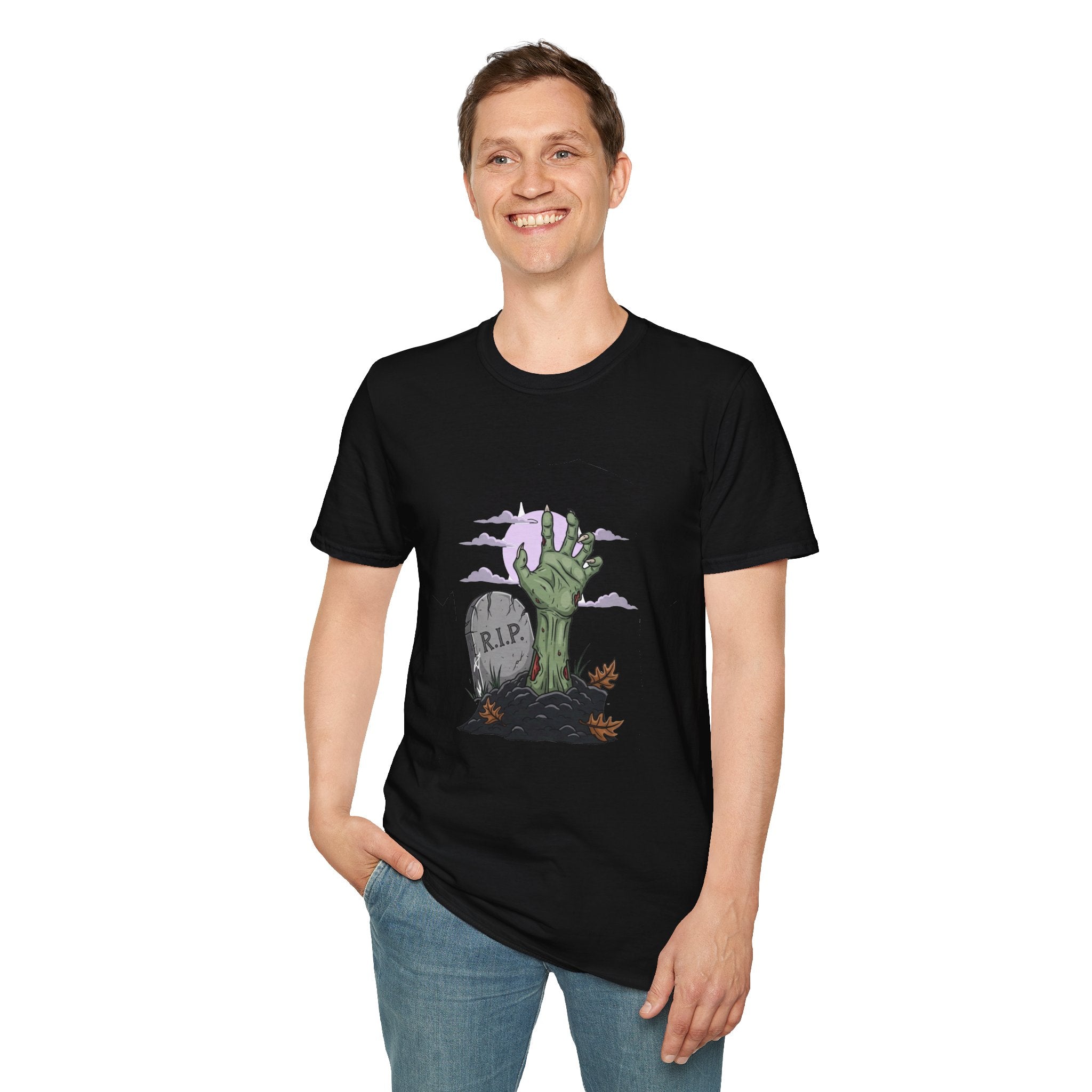 Spooky Graveyard T-Shirt, Halloween Tee, Unisex Graphic Shirt, R.I.P Tee, Funny Halloween Costume, Autumn Fashion