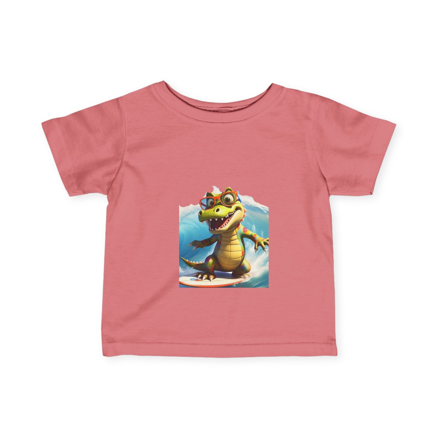 Cute Alligator Surfing Infant Tee - Perfect for Playtime & Summer Fun