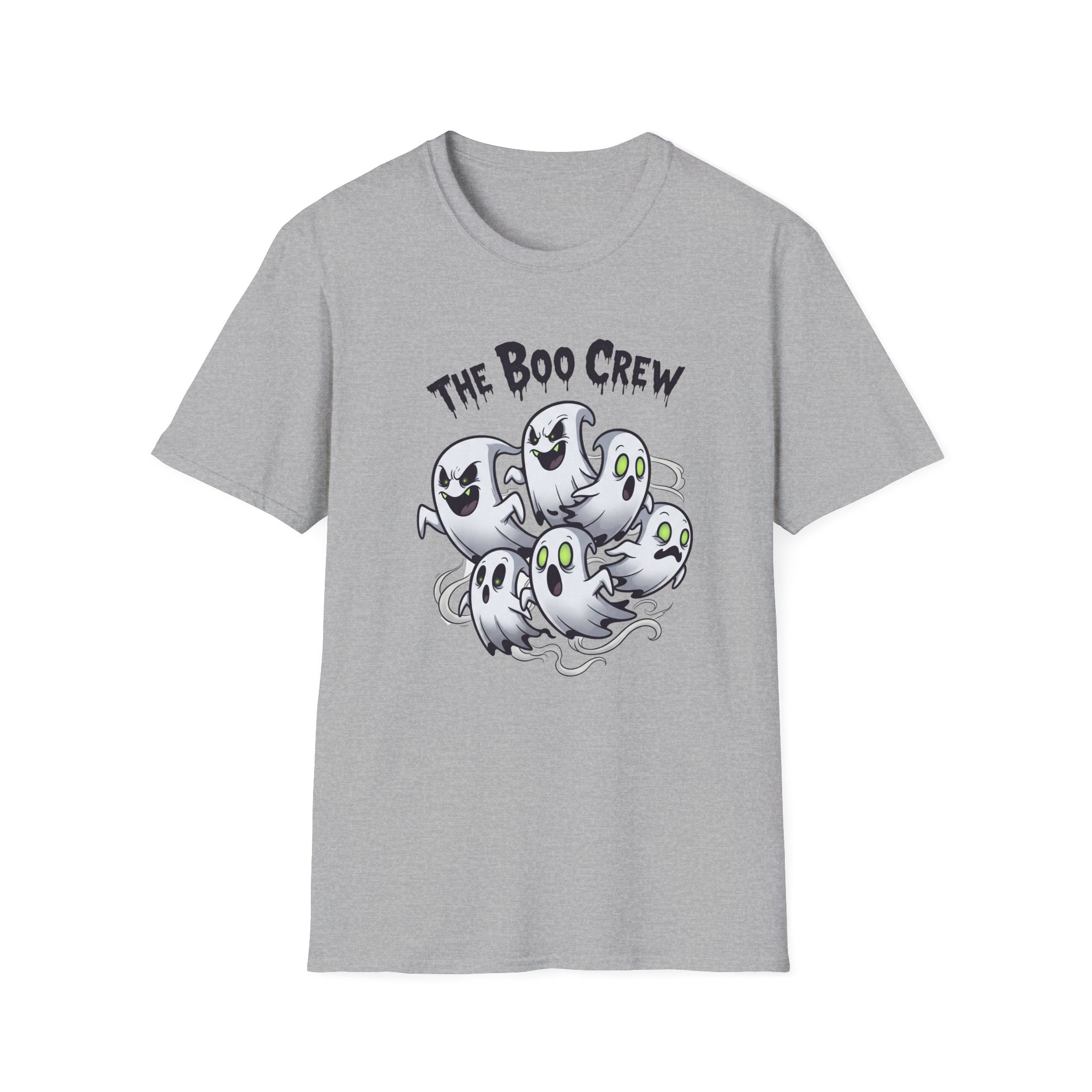 The Boo Crew T-Shirt - Spooky Halloween Tee, Unisex Casual Wear, Perfect for Trick-or-Treat, Halloween Party, Gift for Ghost Lovers