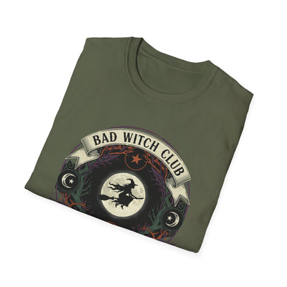 Unisex Bad Witch Club T-Shirt | Boho Style Tee, Witchy Gifts, Halloween Outfit, Casual Wear, Occult Apparel