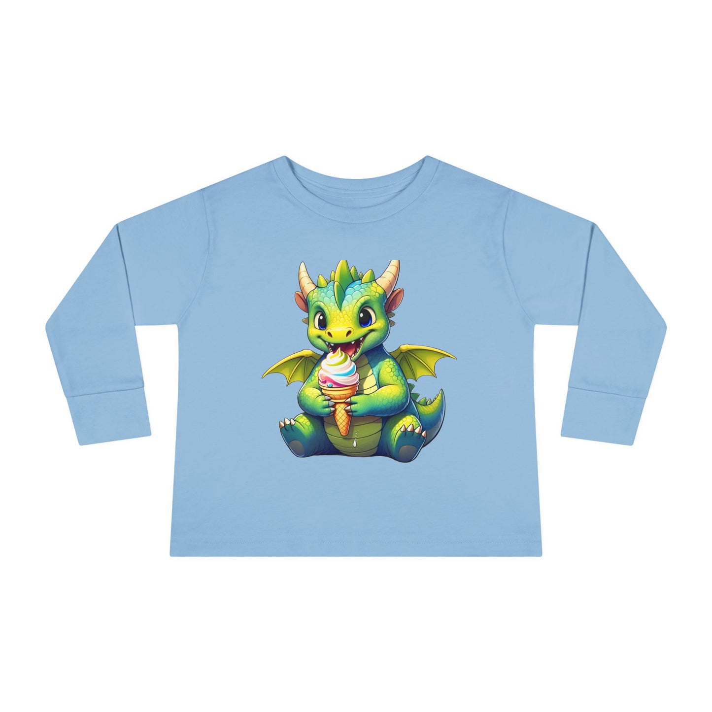 Cute Dragon Toddler Long Sleeve Tee - Perfect for Kids' Birthdays & Playtime