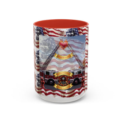 Juniata Terrace Fire 2025 Patriotic Firefighter Accent Coffee Mug - 11oz & 15oz