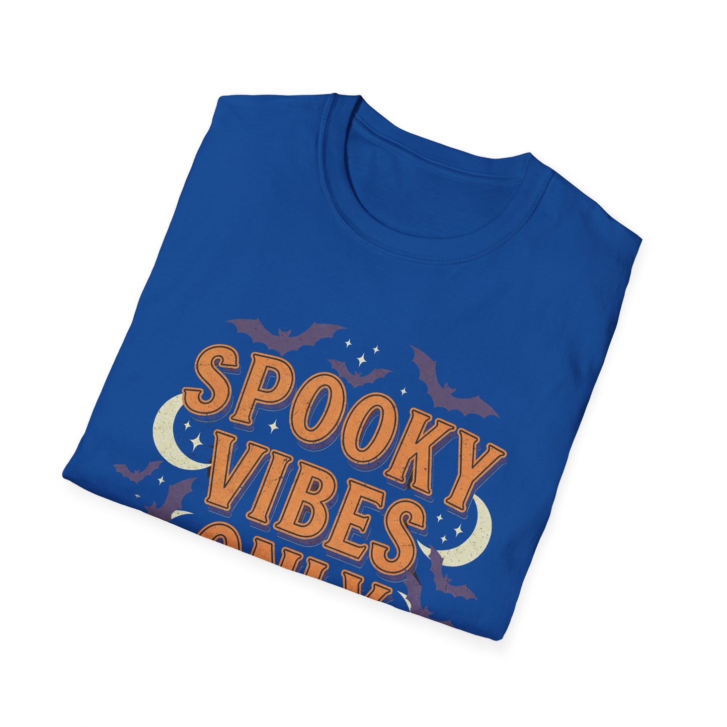Spooky Vibes Only Unisex Softstyle T-Shirt | Halloween Tee, Autumn Apparel, Gift for Her, Unisex Shirt, Casual Wear, Spooky Season Fashion