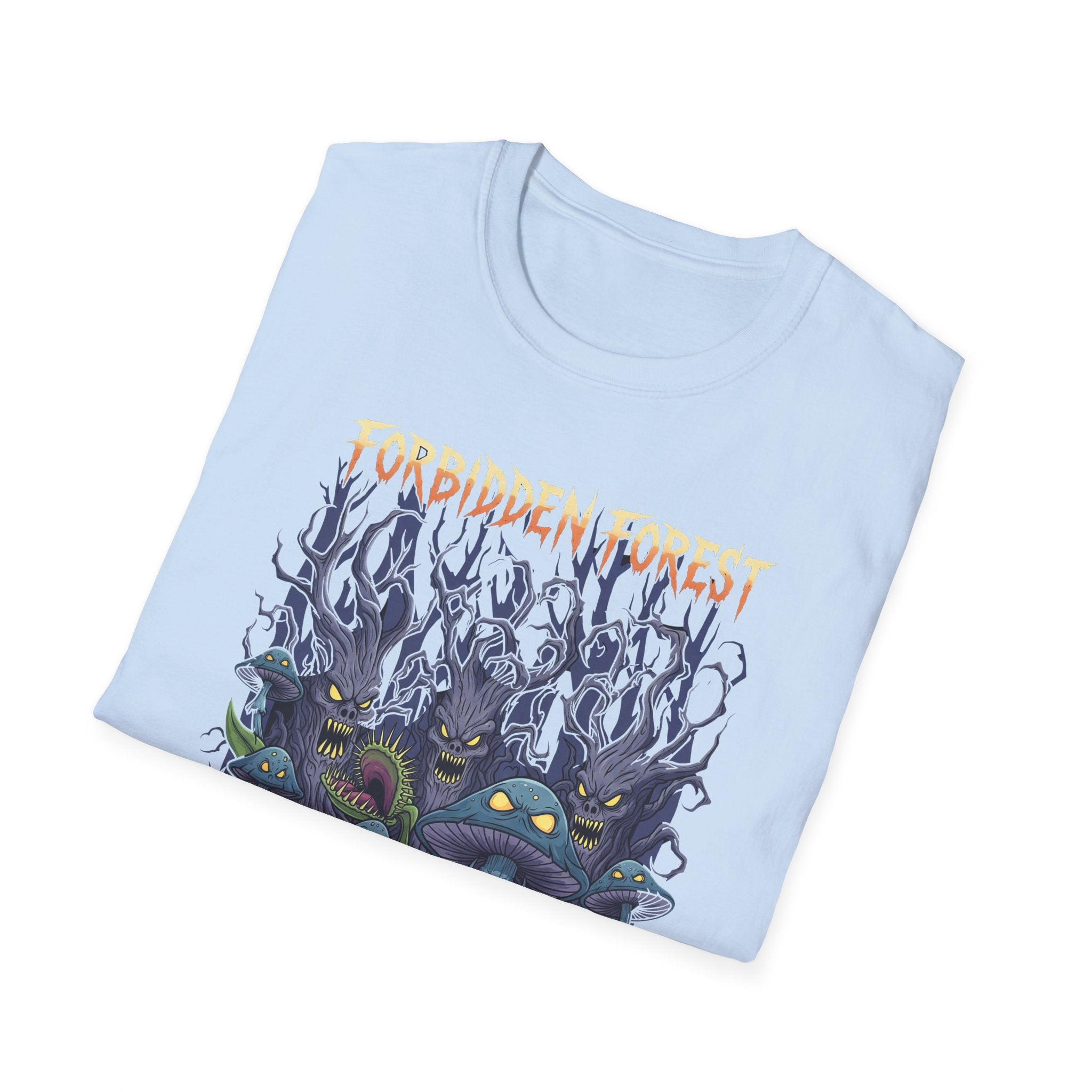 Forbidden Forest Graphic T-Shirt for Nature Lovers & Mystical Vibes, Gift for Halloween, Casual Wear, Adventure Tee, Unique Design
