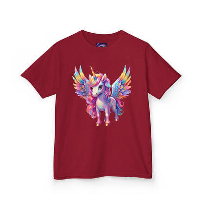 Colorful Unicorn Kids Heavy Cotton Tee - Fun & Whimsical Shirt for Magical Play