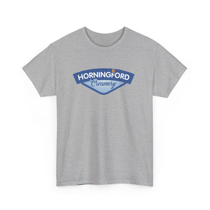 Horningford Creamery Unisex Heavy Cotton Tee - Farm Fresh Design with Cow Graphic