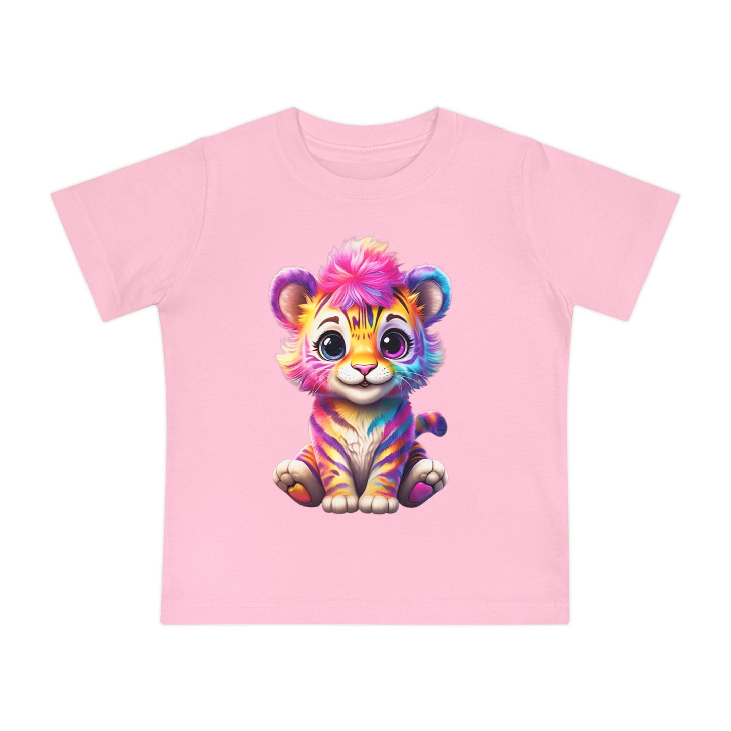 Colorful Baby Tiger & Butterfly Short Sleeve T-Shirt