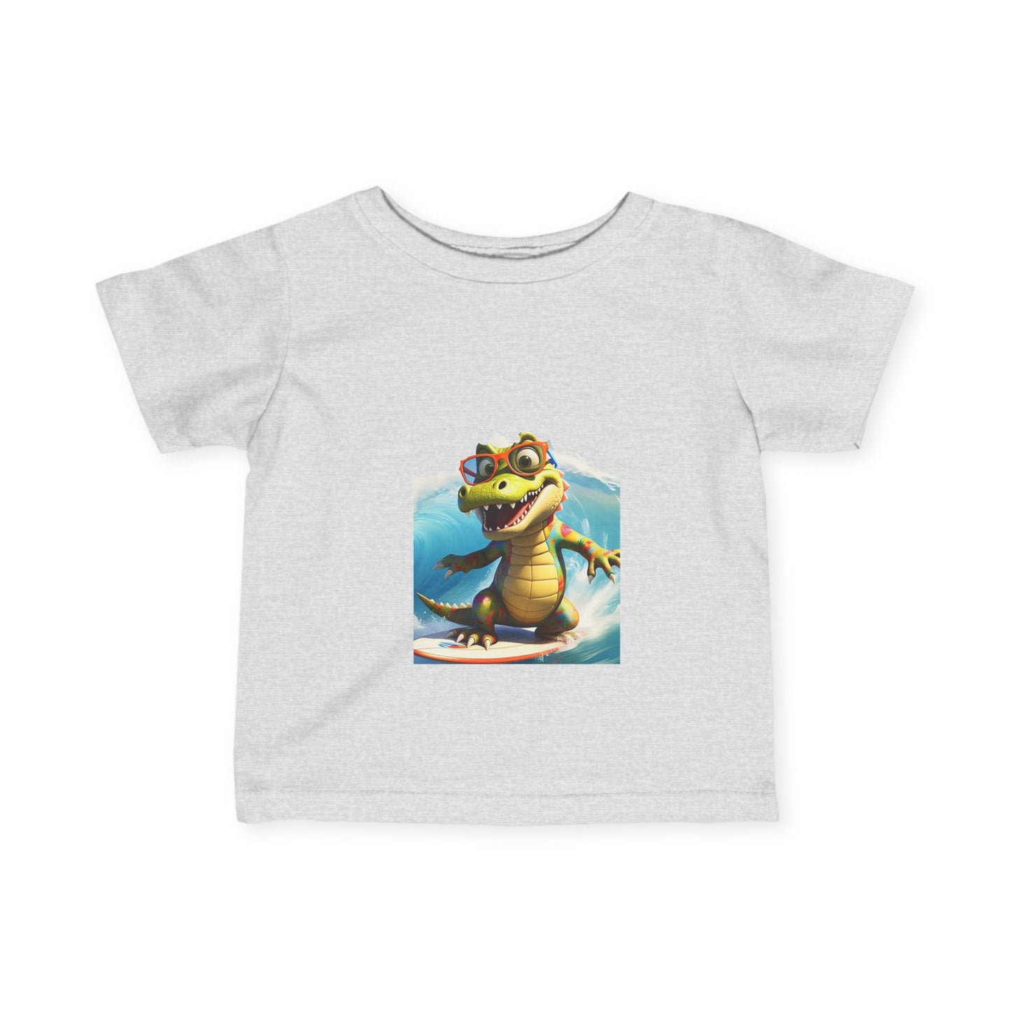 Cute Alligator Surfing Infant Tee - Perfect for Playtime & Summer Fun