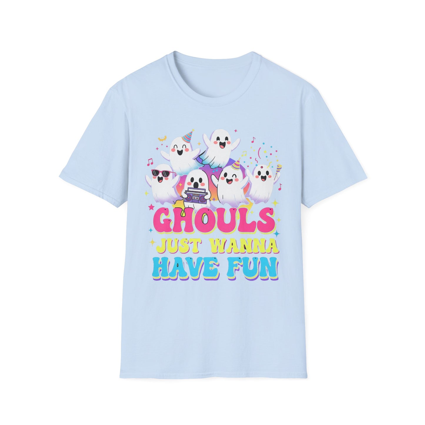 Ghoulish Fun T-Shirt, Ghost Theme Tee, Unisex Halloween Shirt, Cute Spooky Apparel, Fun Costume Idea, Party Outfit