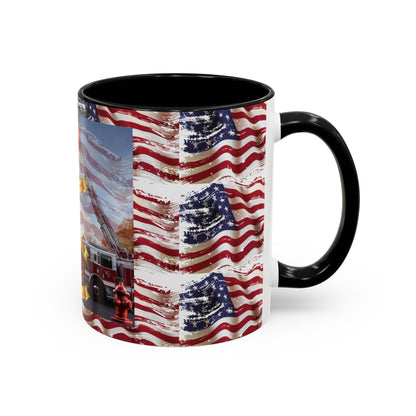 Juniata Terrace Fire 2025 Patriotic Firefighter Accent Coffee Mug - 11oz & 15oz