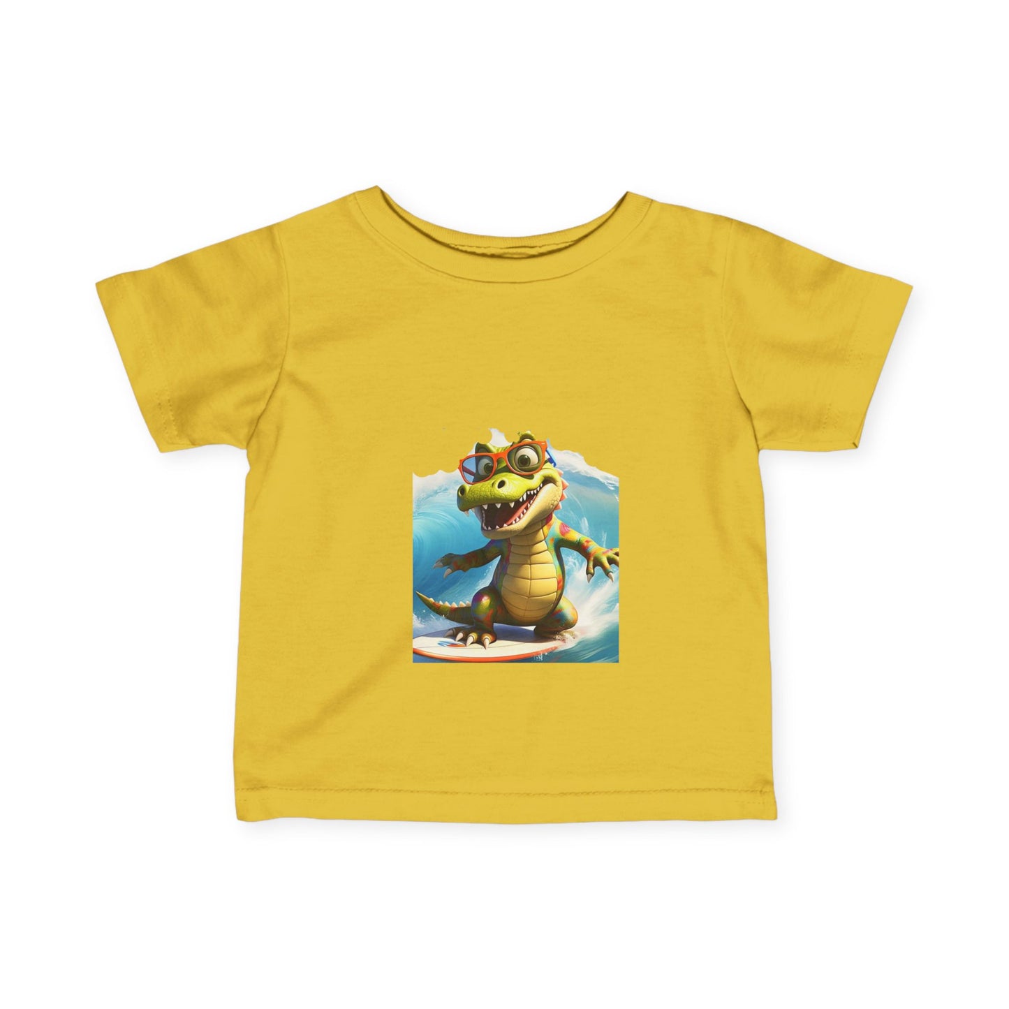 Cute Alligator Surfing Infant Tee - Perfect for Playtime & Summer Fun