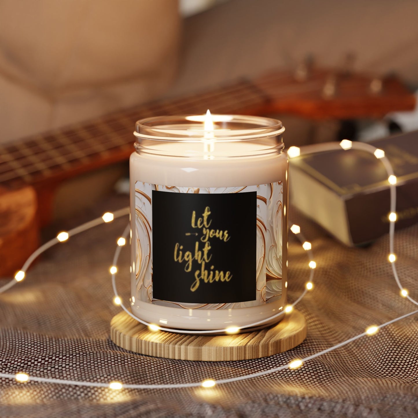 Motivational Scented Soy Candle - Let Your Light Shine - 9oz