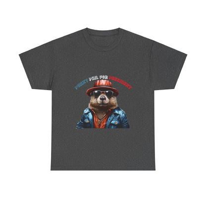 Punxy Phil For President Unisex Heavy Cotton Tee