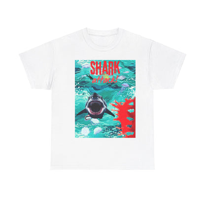 Mens Shark Attack Unisex Heavy Cotton Tee