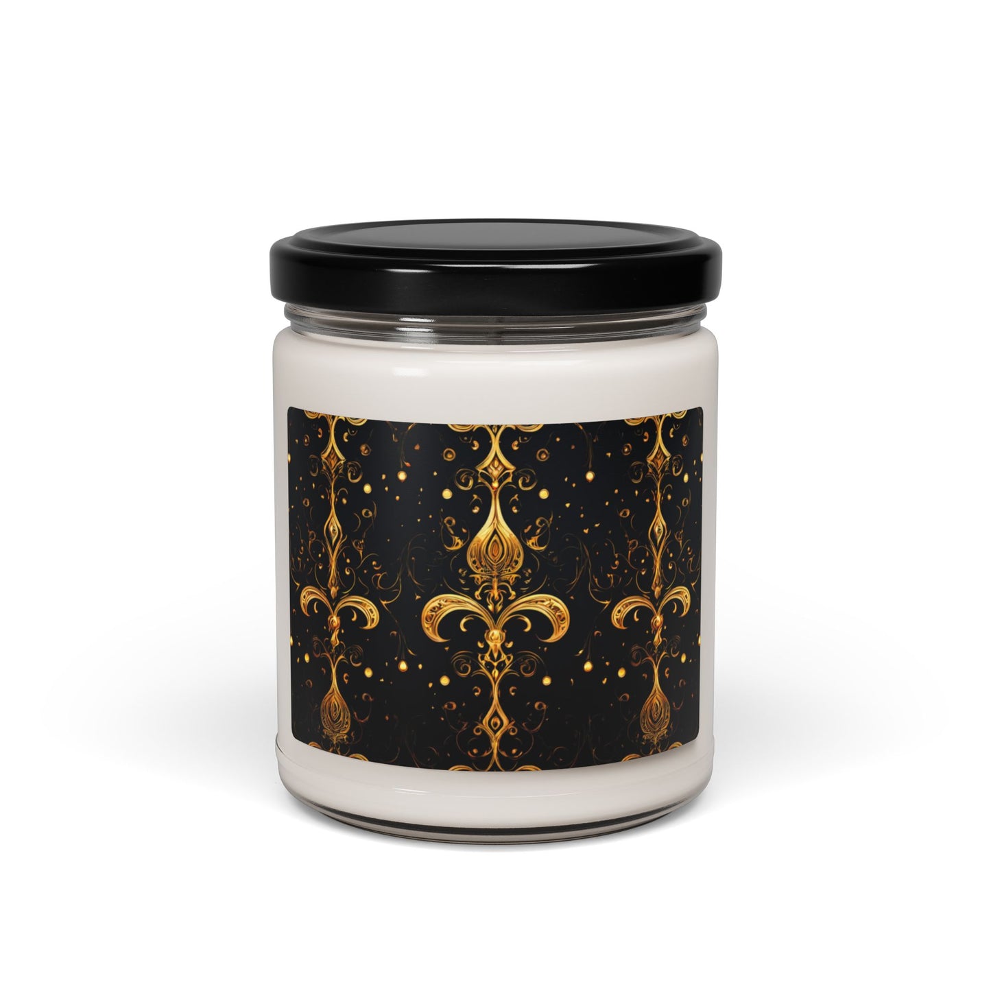 Elegant Gold Royalty Floral Scented Soy Candle - 9oz Luxury Home Decor