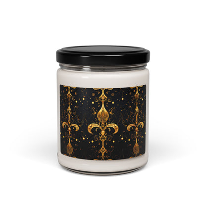 Elegant Gold Royalty Floral Scented Soy Candle - 9oz Luxury Home Decor