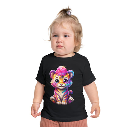 Colorful Baby Tiger & Butterfly Short Sleeve T-Shirt