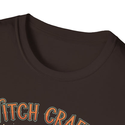 Witchcrafts Unisex Softstyle T-Shirt | Spooky Halloween Tee, Witchy Apparel, Gift for Witches, Retro Graphic Shirt, Autumn Fashion