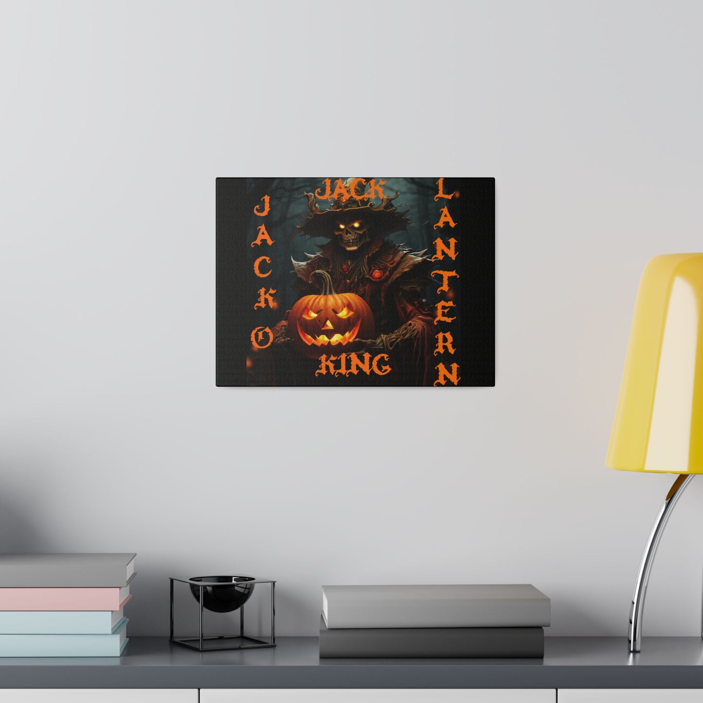 Jack O Lantern king Matte Canvas, Stretched, 0.75"