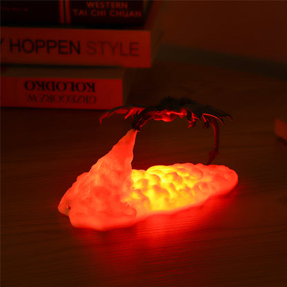 3D Printed USB LED Fire Breathing Dragon Lamp Decoration, makes a great Gift!