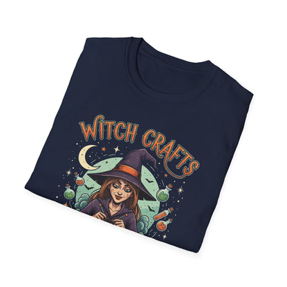 Witchcrafts Unisex Softstyle T-Shirt | Spooky Halloween Tee, Witchy Apparel, Gift for Witches, Retro Graphic Shirt, Autumn Fashion