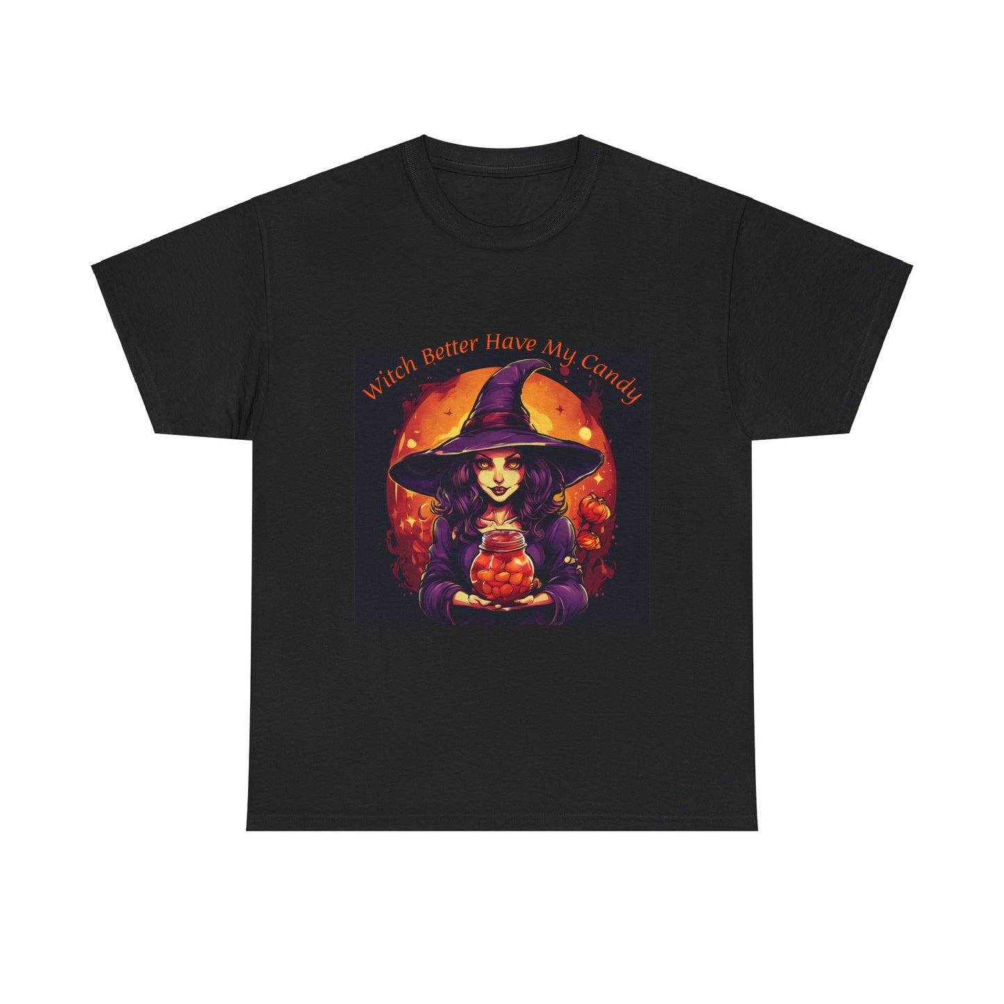 Halloween Witch Candy Unisex Heavy Cotton Tee