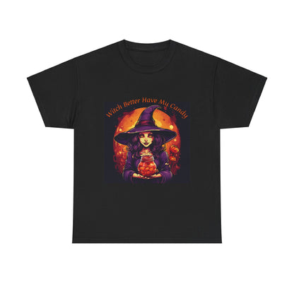 Halloween Witch Candy Unisex Heavy Cotton Tee