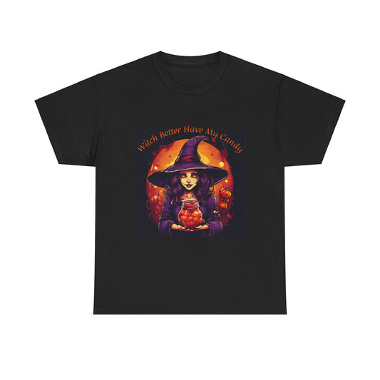 Halloween Witch Candy Unisex Heavy Cotton Tee