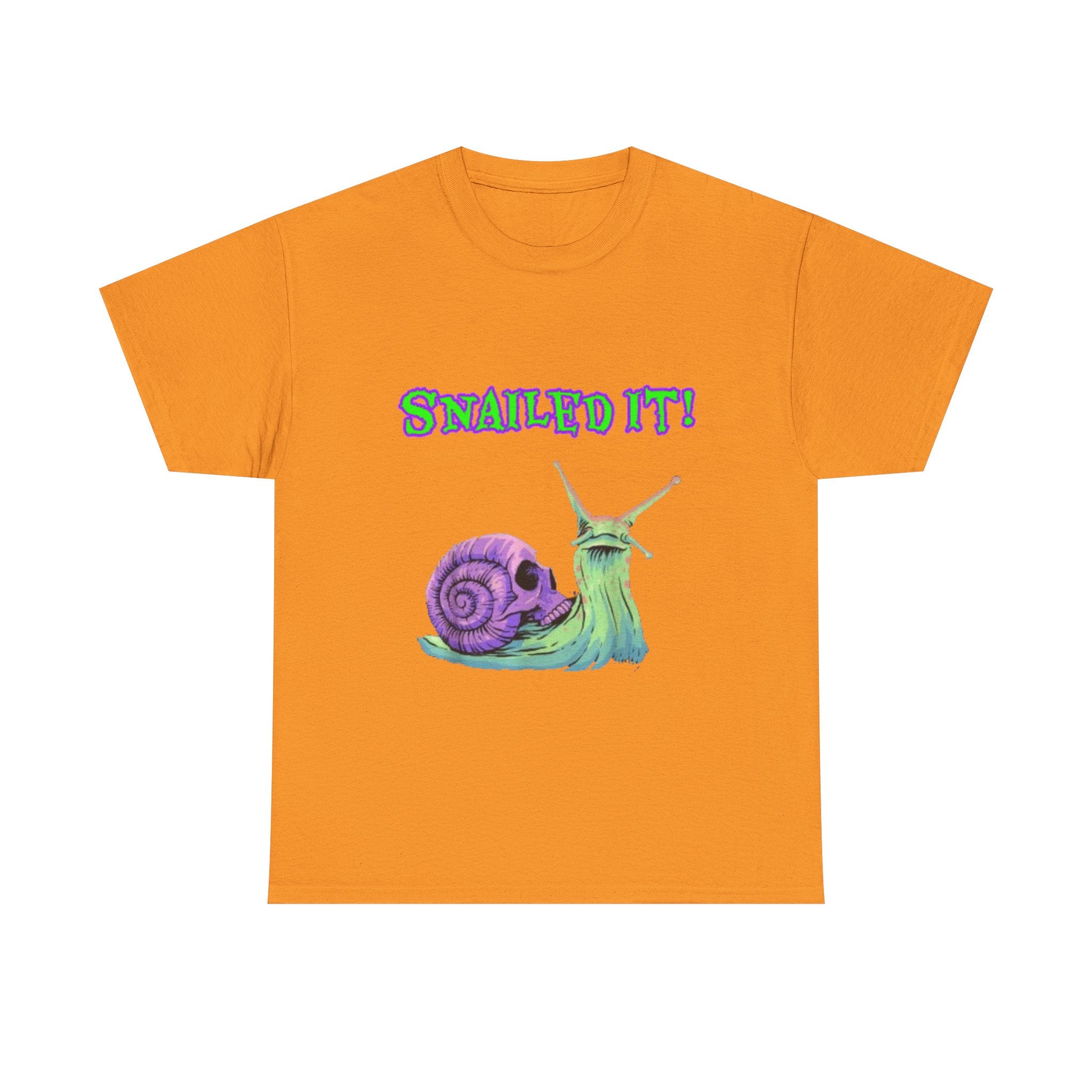 Snailed It!  Unisex Heavy Cotton Tee - "Snailed It!" T-Shirt for Fun Loving Individuals