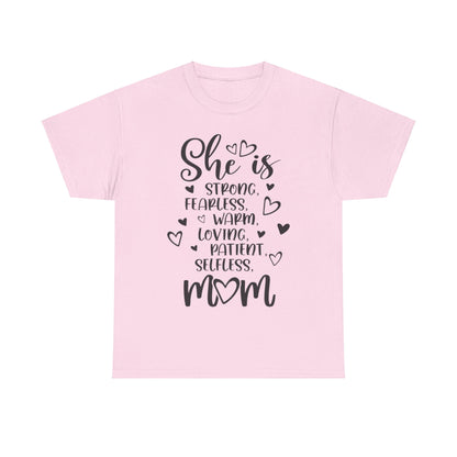 She is mom Unisex Heavy Cotton Tee