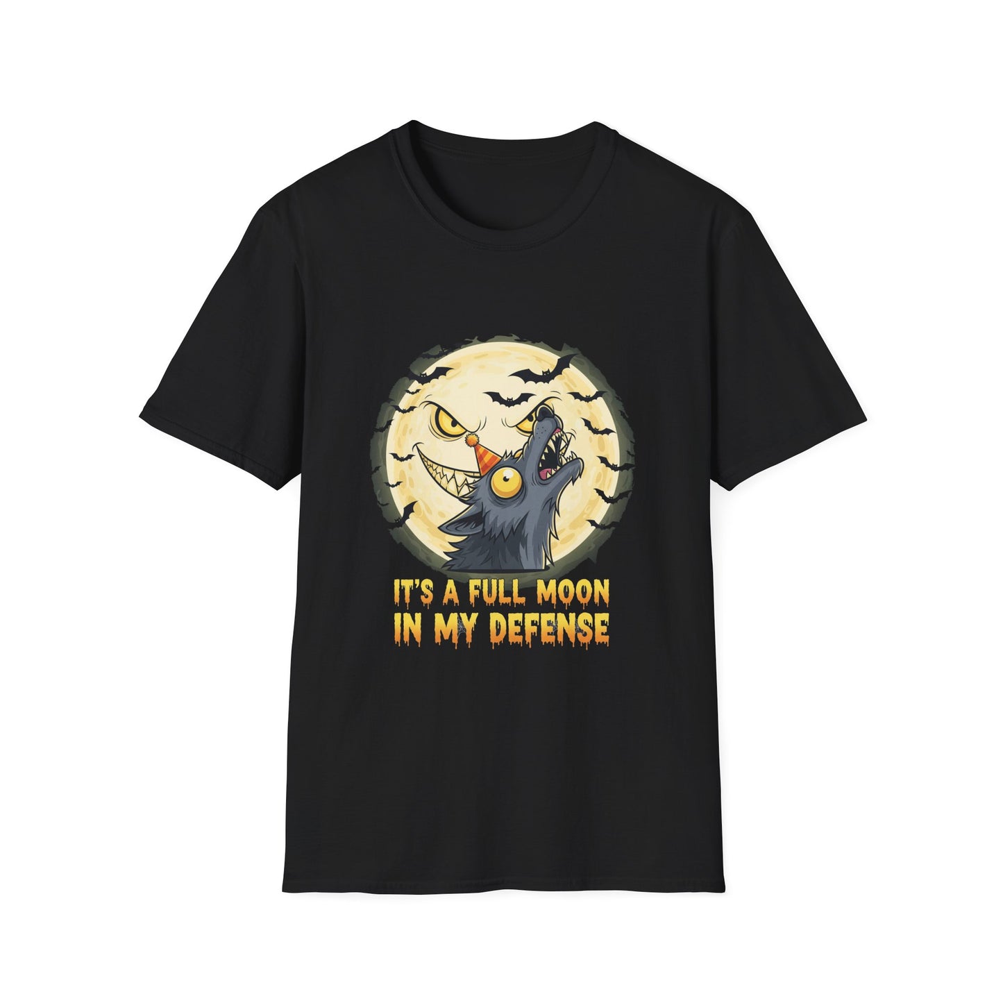 Halloween Full Moon T-Shirt, Unisex Tee, Spooky Shirt, Fall Fashion, Gift for Werewolf Fans, October Celebration