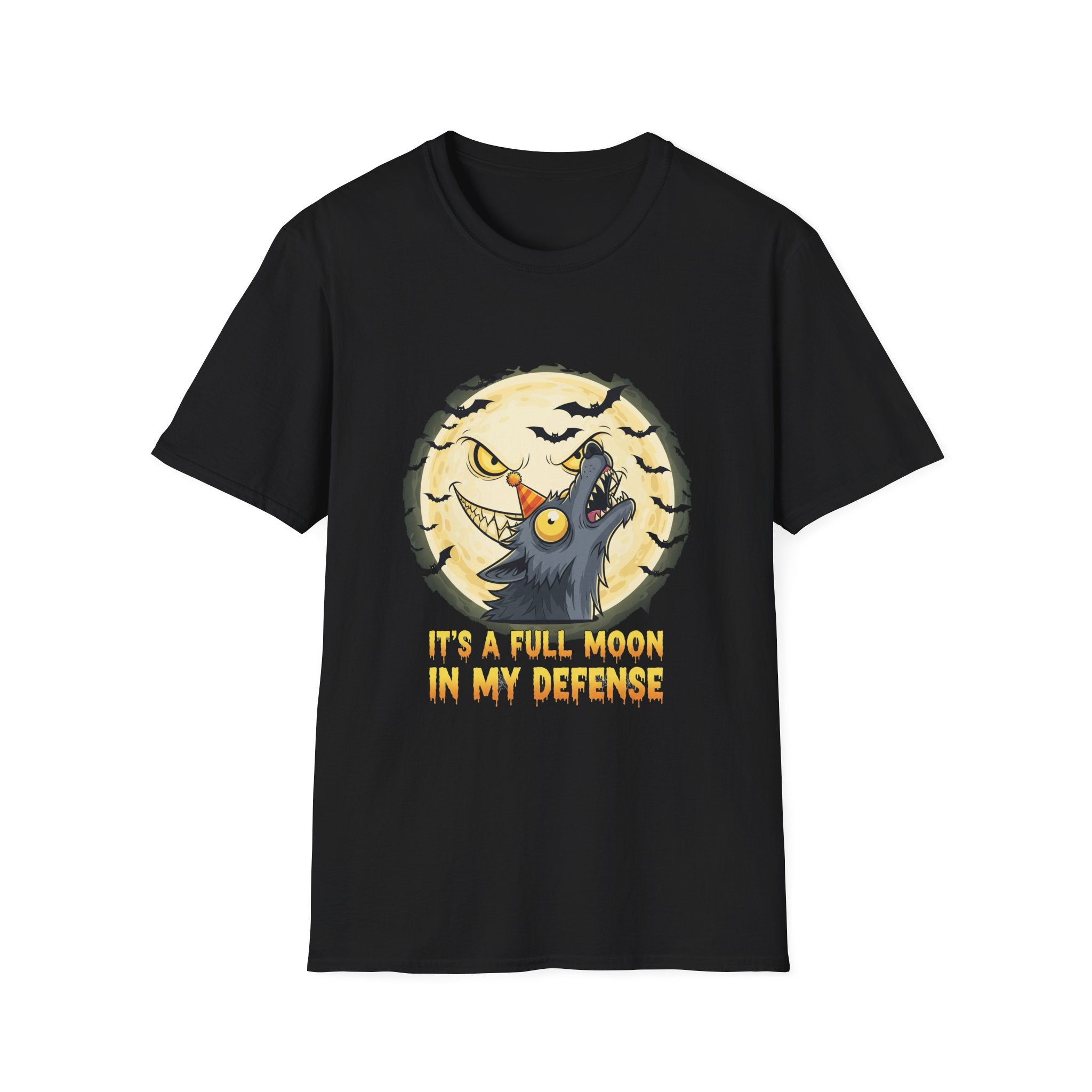 Halloween Full Moon T-Shirt, Unisex Tee, Spooky Shirt, Fall Fashion, Gift for Werewolf Fans, October Celebration