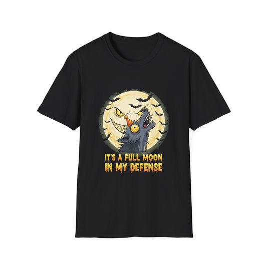 Halloween Full Moon T-Shirt, Unisex Tee, Spooky Shirt, Fall Fashion, Gift for Werewolf Fans, October Celebration