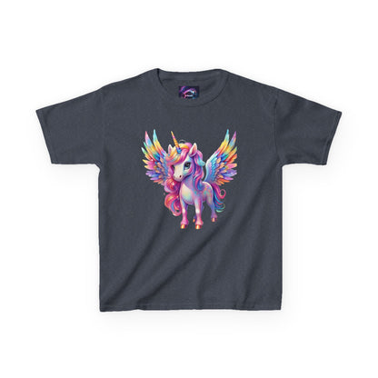 Colorful Unicorn Kids Heavy Cotton Tee - Fun & Whimsical Shirt for Magical Play