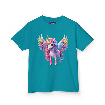 Colorful Unicorn Kids Heavy Cotton Tee - Fun & Whimsical Shirt for Magical Play