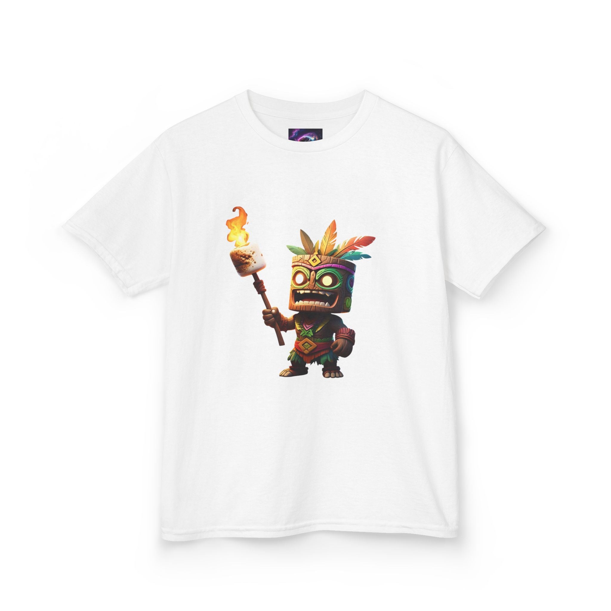 Kids Tiki Toasted Marshmallow Heavy Cotton Tee - Fun & Playful Design for Adventurous Kids