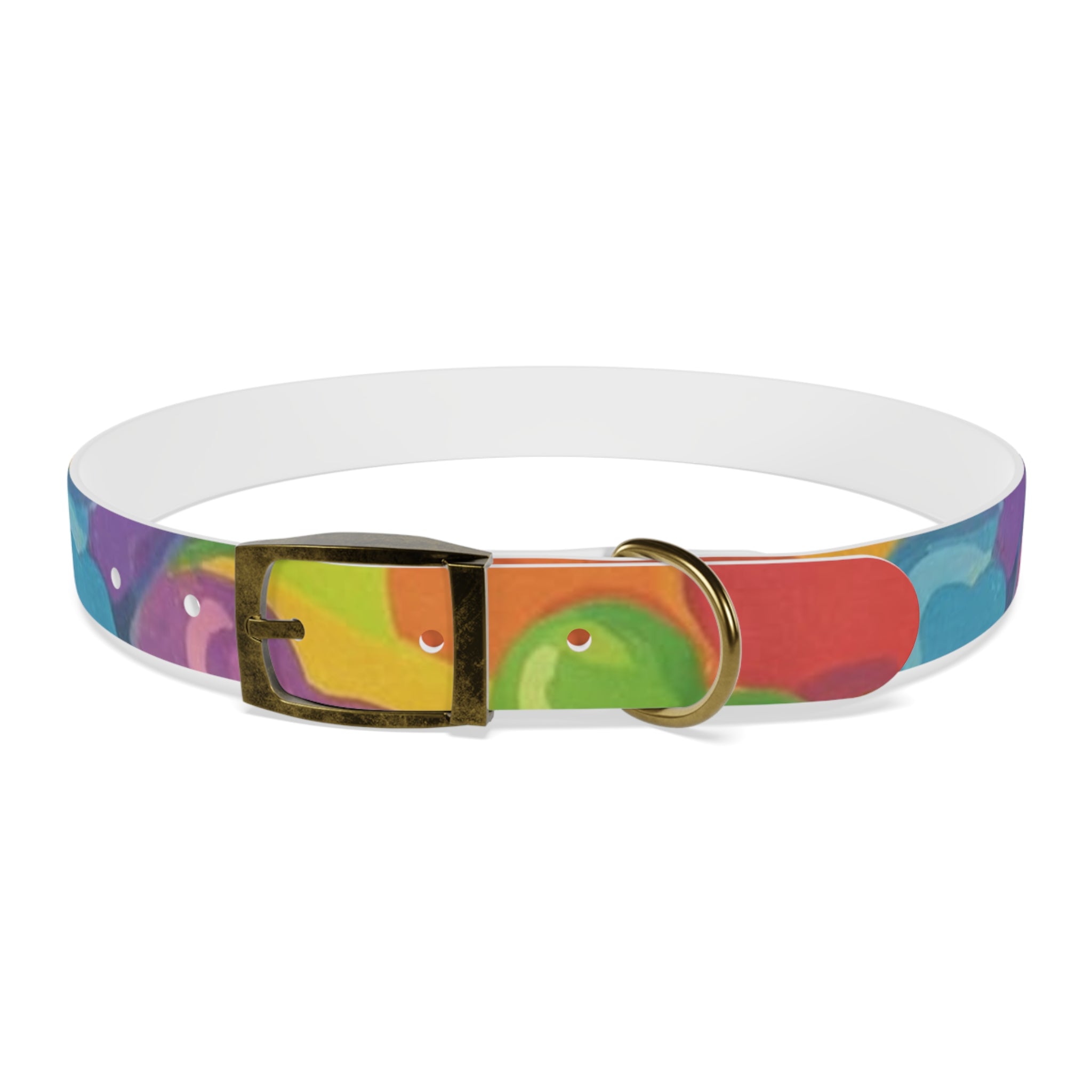 Vibrant Rainbow Dog Collar - Colorful Pet Accessory for Any Occasion