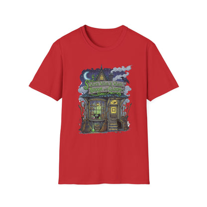 Halloween Which Witch Is Which Broom and Gloom Unisex T-Shirt, Spooky Shirt, Graphic Tee, Fall Apparel, Halloween Gift, Cozy Casual Wear