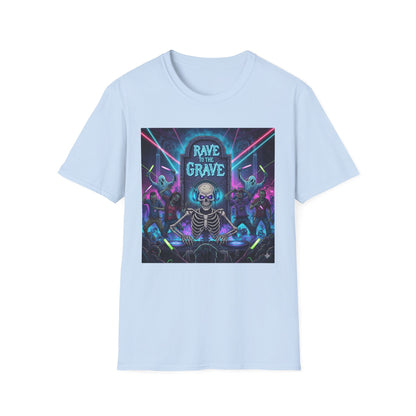 Rave to the Grave T-Shirt | Unisex Graphic Tee, Festival Wear, Halloween Costume, Edgy Apparel, Music Lovers