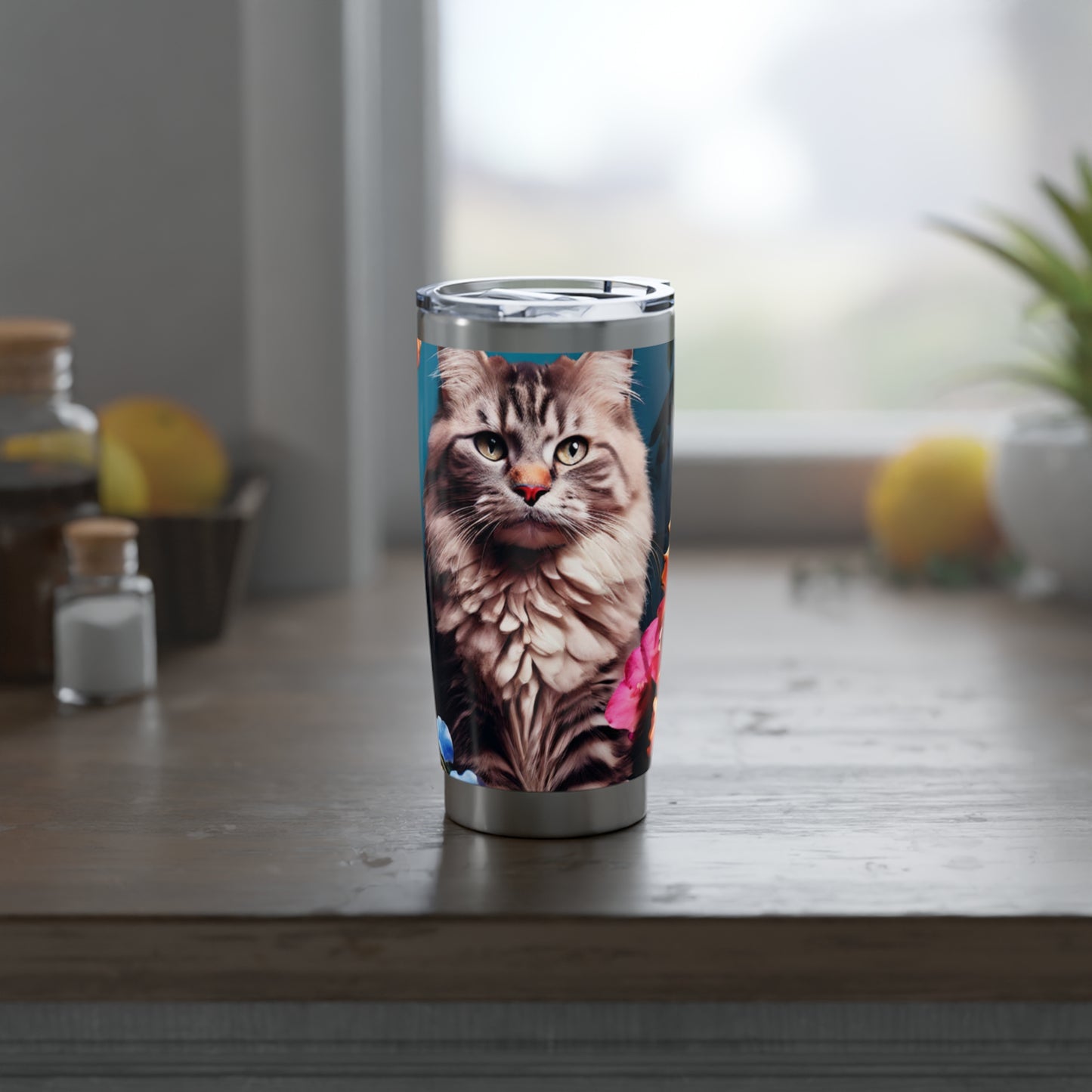 Happy Flower Cat Vagabond 20oz Tumbler