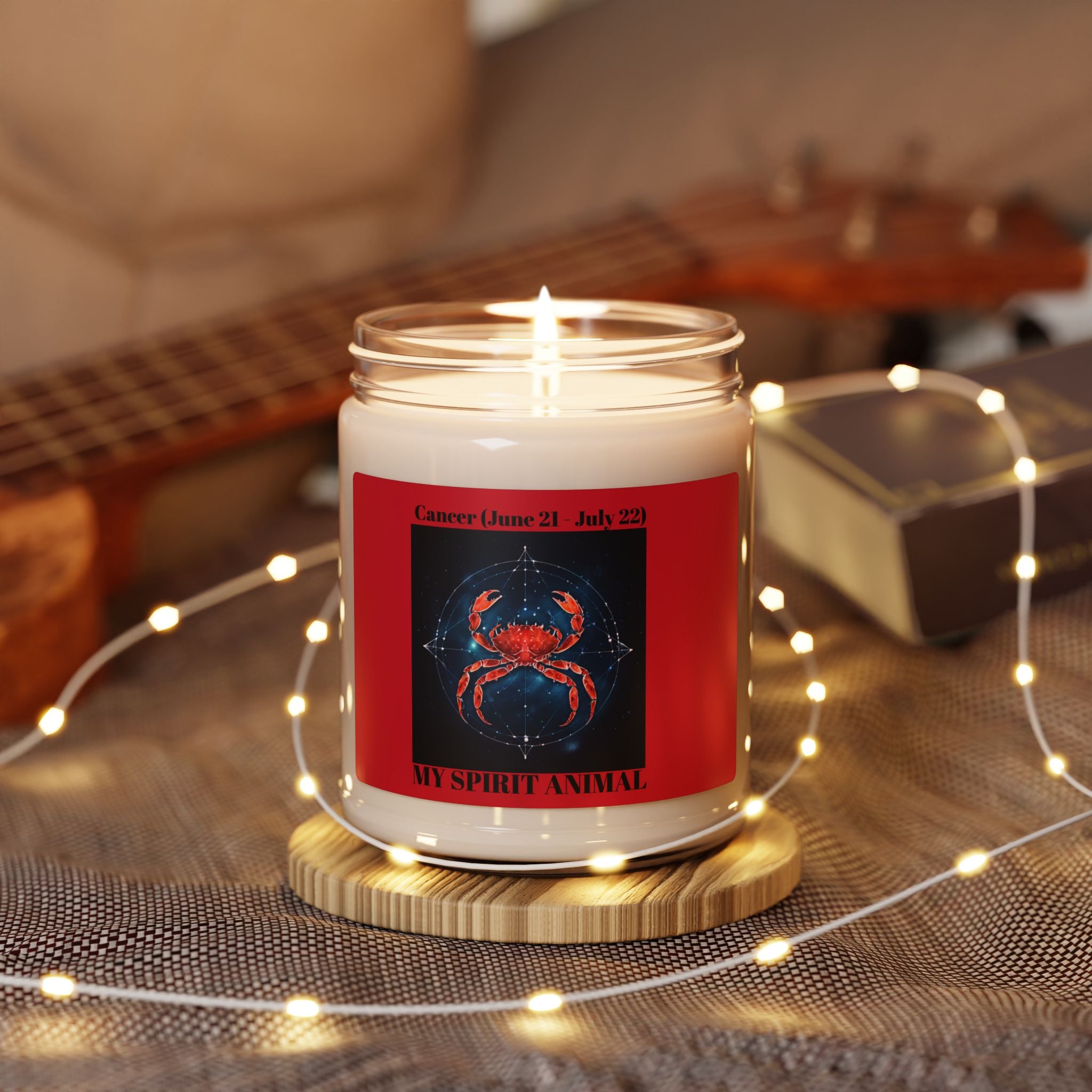 Cancer Zodiac Scented Soy Candle - 9oz - Astrological Gift for Cancer Birthdays - S-Mart Shop Smart Treasures
