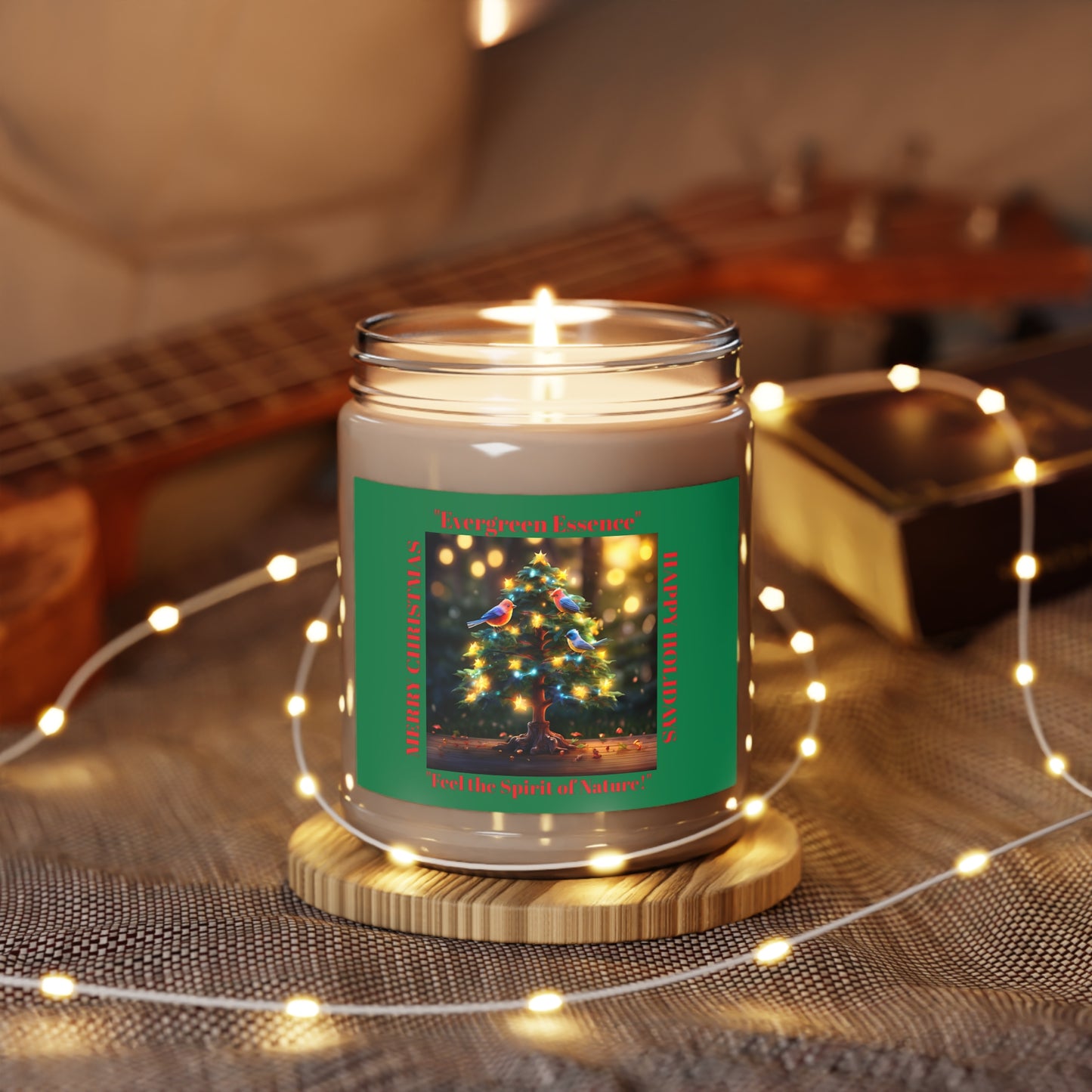 Evergreen Essence Scented Candle - Holiday Decor & Gift Idea