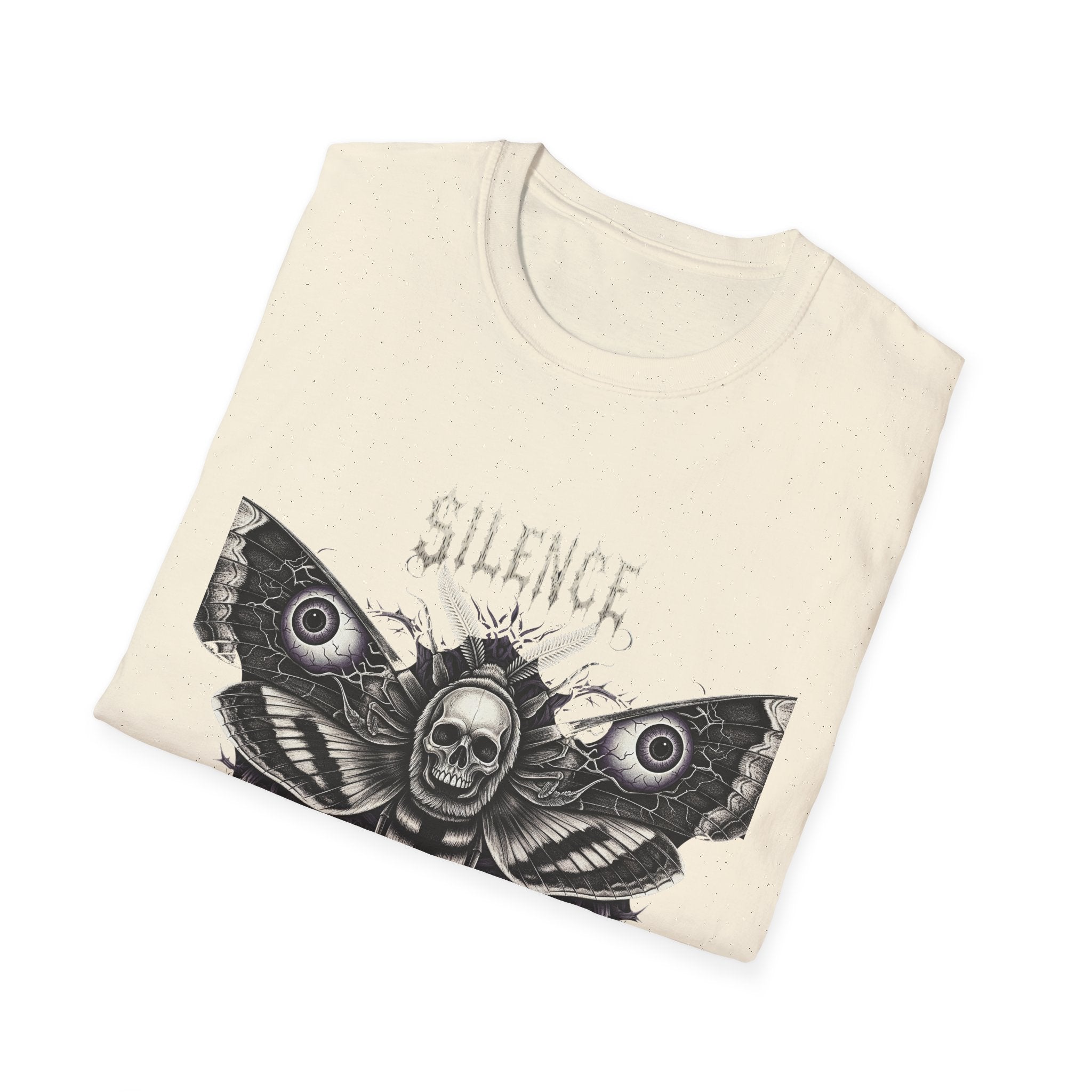 Gothic Silence T-Shirt, Unisex Graphic Tee, Alternative Fashion Top, Casual Wear, Edgy Gift Idea