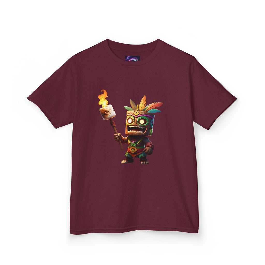 Kids Tiki Toasted Marshmallow Heavy Cotton Tee - Fun & Playful Design for Adventurous Kids