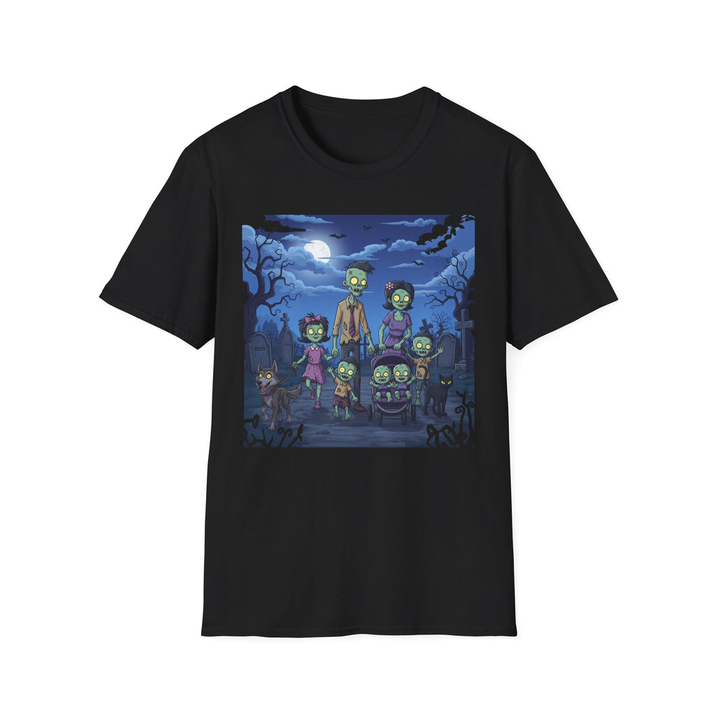 Zombie Family Halloween T-Shirt, Unisex Softstyle Tee for Men & Women, Funny Halloween Gift, Spooky Costume Top, Perfect for Halloween [...]