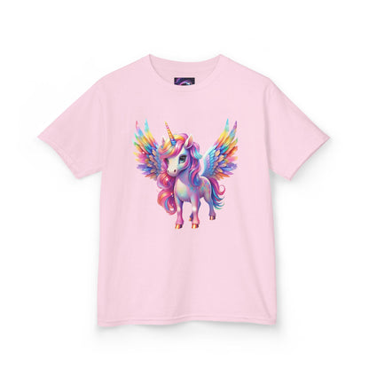 Colorful Unicorn Kids Heavy Cotton Tee - Fun & Whimsical Shirt for Magical Play